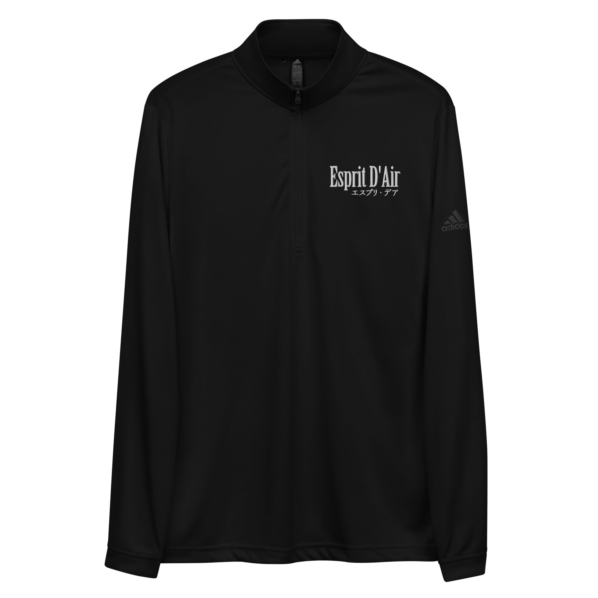 Black adidas quarter online zip